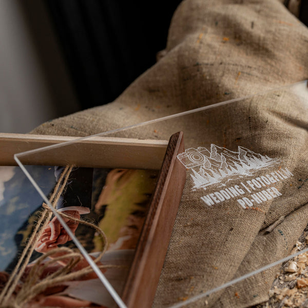 Holzgeschenkbox mit Acrylglasdeckel - bis zur Bildergöße 13x19