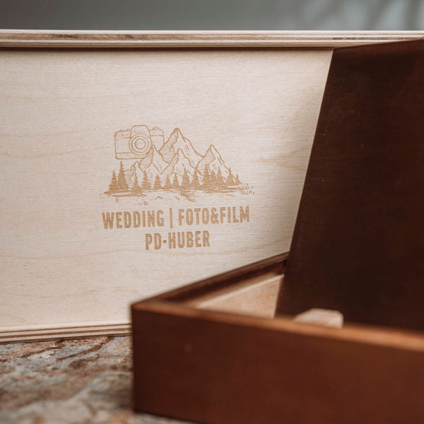 Holzgeschenkbox - bis zur Bildergöße 13x19