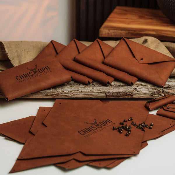 Vegan leather envelope up to 10 x 15cm