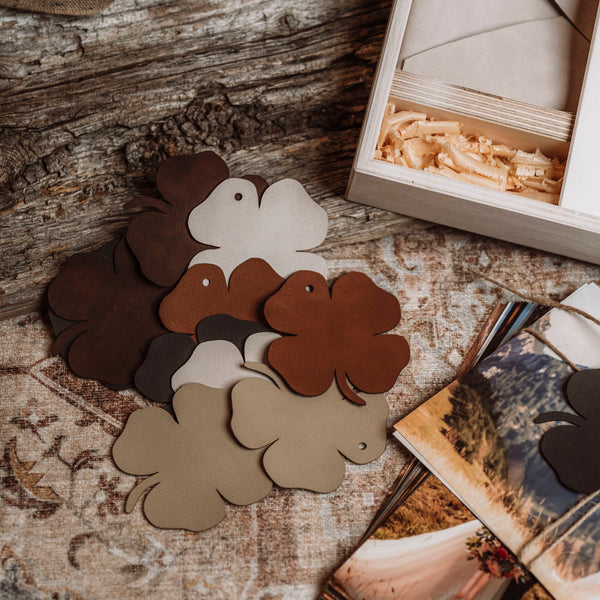 Kleeblatt-Geschenkanhänger (10er-Set)
