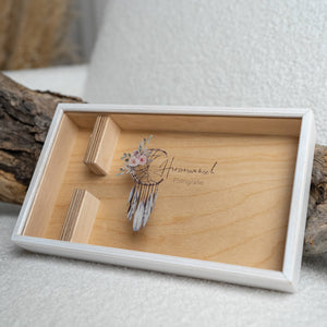 Wooden gift box with acrylic glass lid