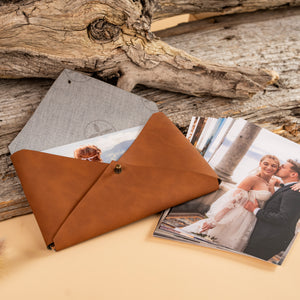 Vegan leather envelope up to 10 x 15cm