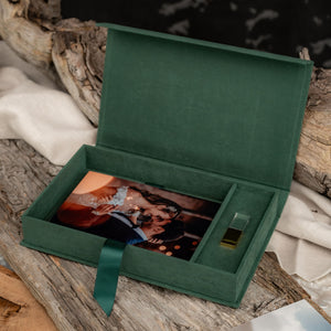 Fabric box SoftTouch | Dark green