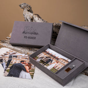 Premium Softtouch Box für Hochzeiten – samtige Haptik für besondere Erinnerungen