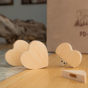 USB-Stick "Herzstück-Ahorn" Meine-Holzbox