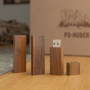 USB-Stick "Holzliebe Walnuss" Meine-Holzbox