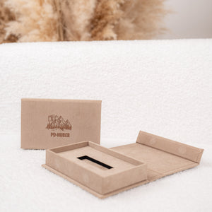 USB-Box SoftTouch | Farbe: Sand Meine-Holzbox