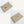 Vegan leather envelope in natural – front with closure and back, both engraved