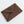 Vegan leather envelope in walnut – front with engraving