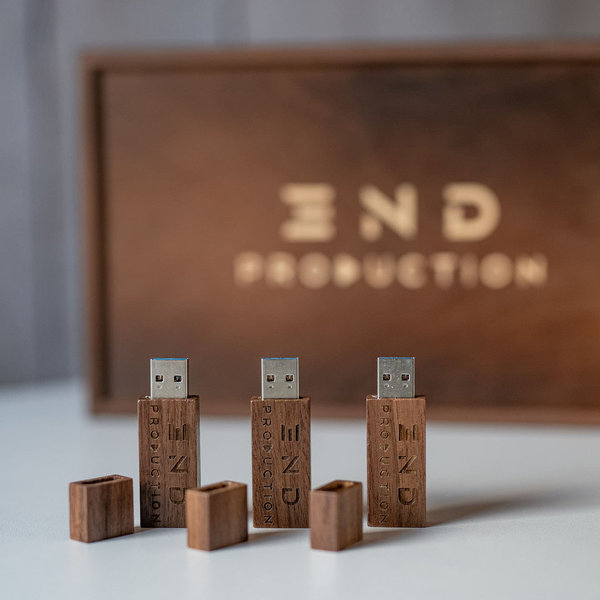 USB flash drive "wood love" set of 3