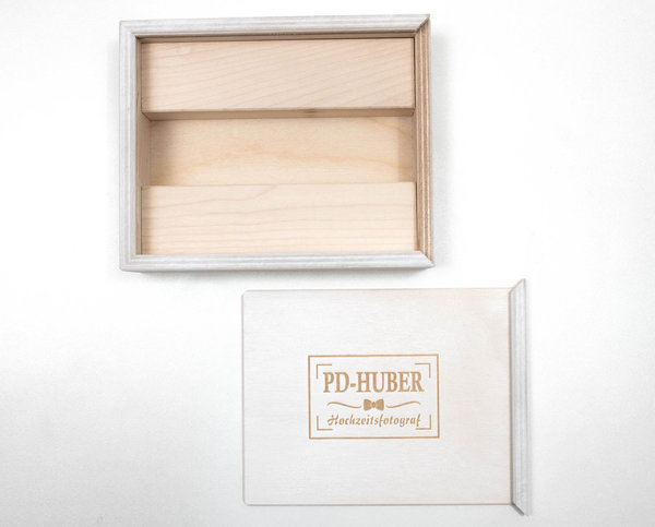 Wooden box for USB flash drives